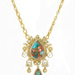 Natural Stones Antique Finish Earrings and Necklace set - Ruby Raang | Swadesiicart