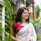 Red Poly Georgette Tie and Dye Saree with Unstitched Blouse - Hiral Fashion | Swadesiicart