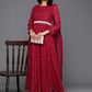 Ahalyaa Women's Traditional wear Ethnic Dress - Maroon | Swadesiicart