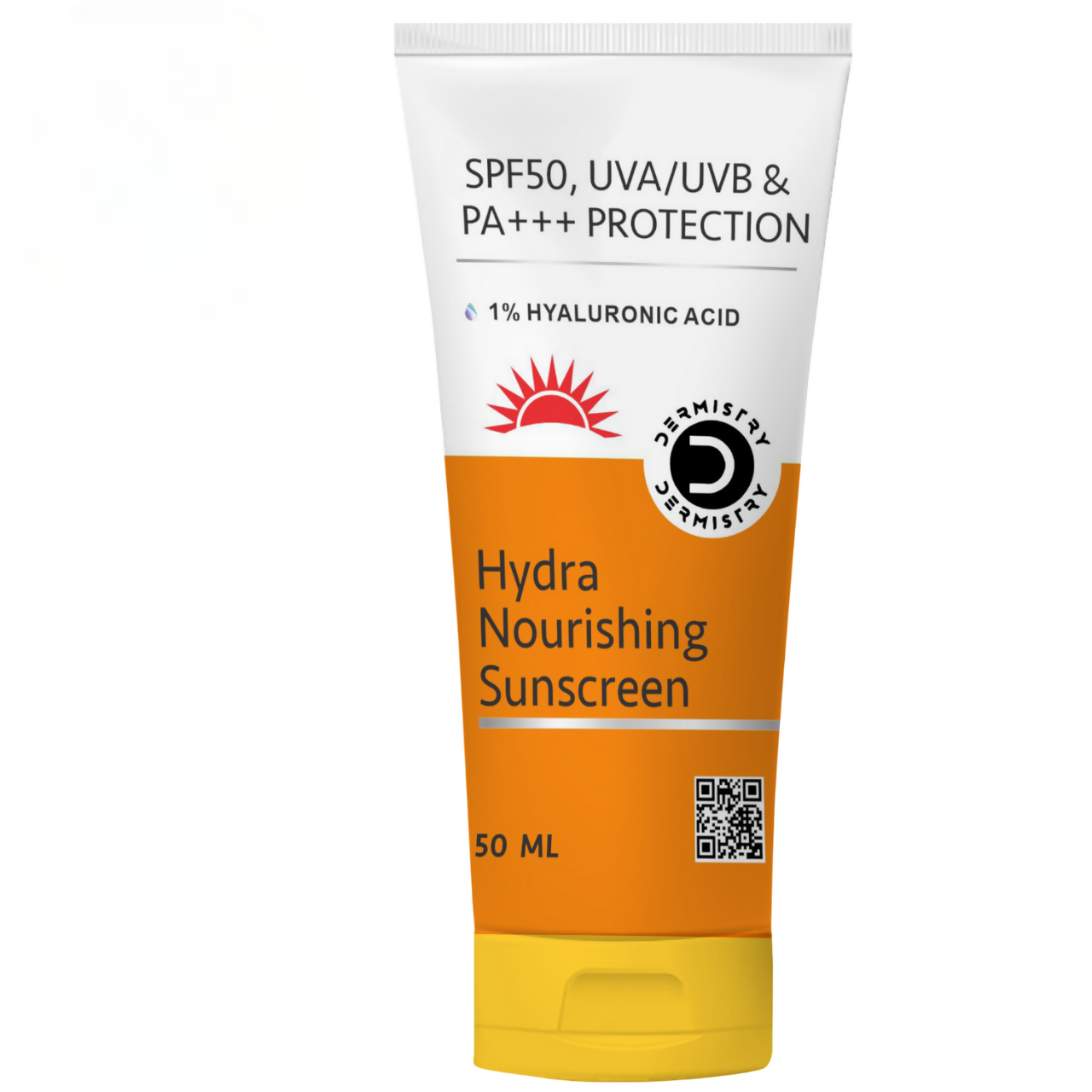 Dermistry 1% Hyaluronic Acid Ultra Hydrating Sunscreen for Dry Skin SPF 50 UVA UVB PA+++ Protection - Swadesiicart