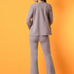 Myshka Women's Lavender Solid Coat With Trousers - Swadesiicart