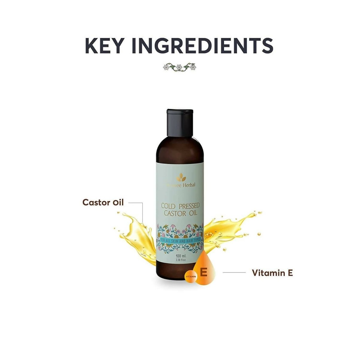 Avimee Herbal Cold Pressed Castor Oil For Hair Growth, For Stronger & Shinier Hair - Limited Time Offer - Swadesiicart