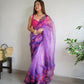 Vamsee Ramya Purple Organza Saree - Swadesiicart