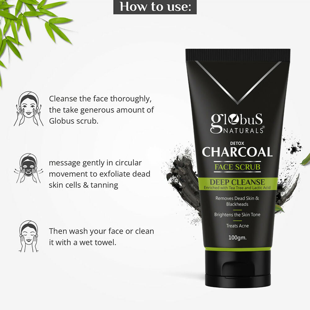 Globus Naturals Charcoal Scrub | Swadesiicart