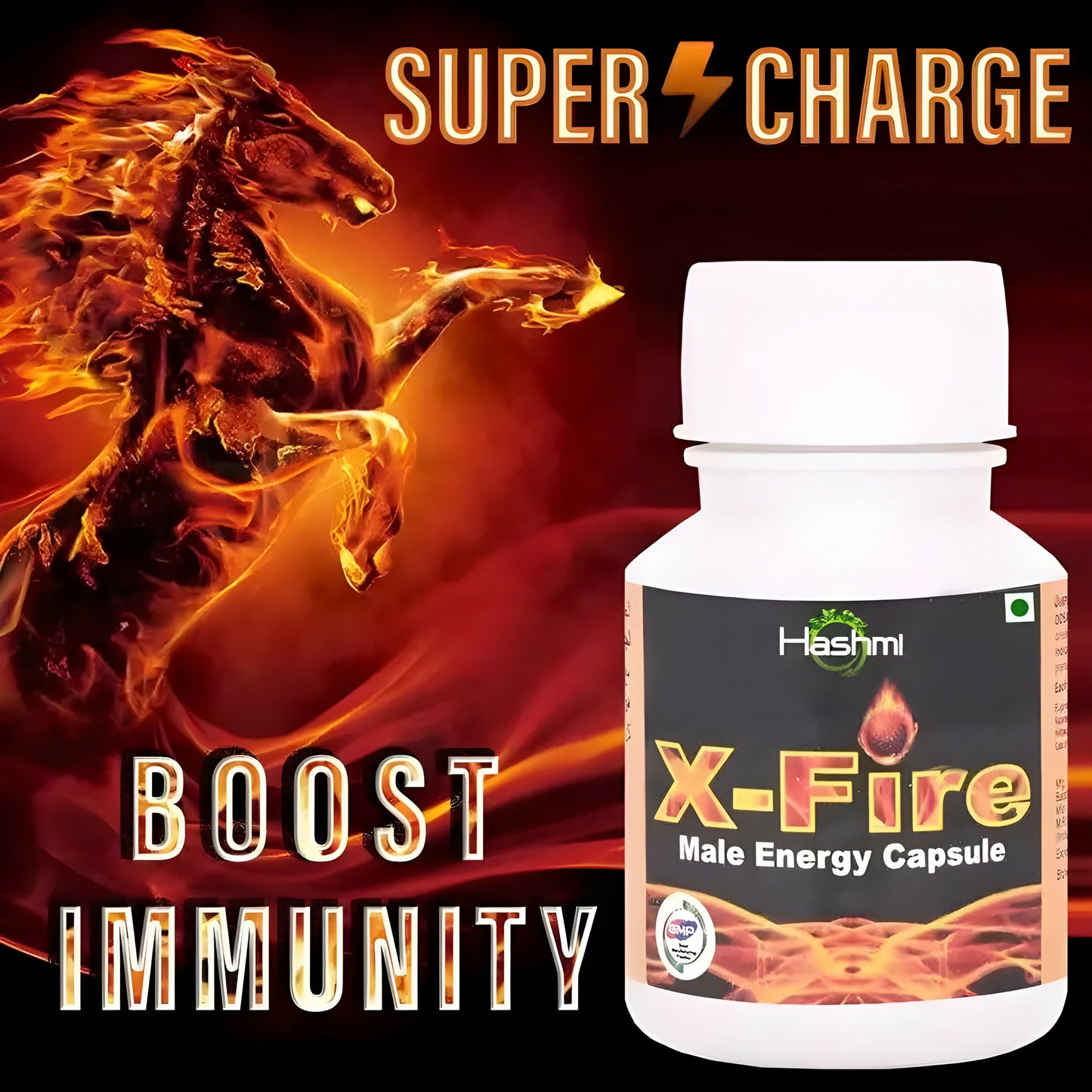 Hashmi Pharmacy X-Fire Capsule for Strength, Stamina, Energy, Power Men | Swadesiicart