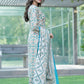 BulBul Fashionista Green-Blue Cotton Kurta Set with Dupatta - Swadesiicart
