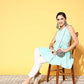 Ahalyaa Women Mint Green Pure Cotton Printed Tunic | Swadesiicart
