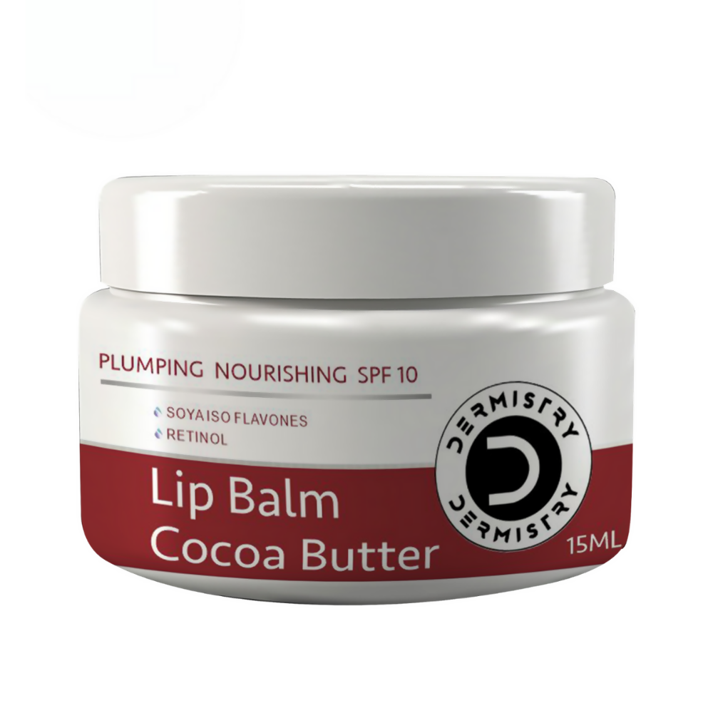 Dermistry Cocoa Butter Lip Care Tint Balm Plumping Nourishing Retinol SPF 10 for Glossy Lips - Global Medicare Inc
