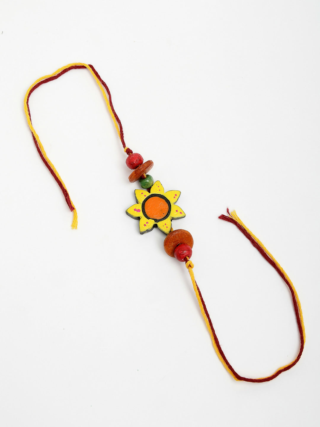 NVR Women & Men Set of 2 Multicolor Sea Shell Handcrafted Bhaiya Bhabhi Rakhi With Roli Chawal | Swadesiicart