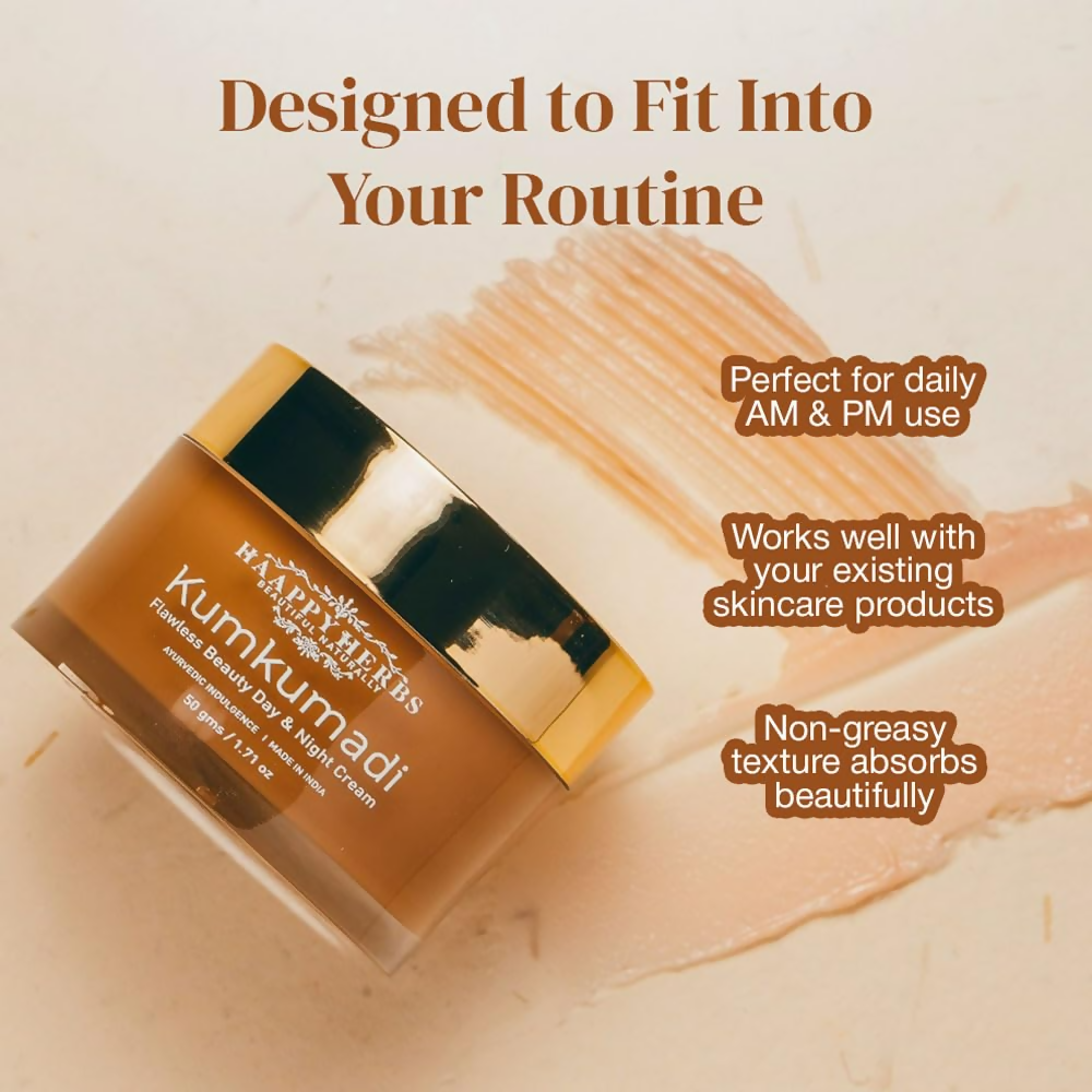 Haappyherbs Kumkumadi Flawless Beauty Day & Night Cream - Swadesiicart