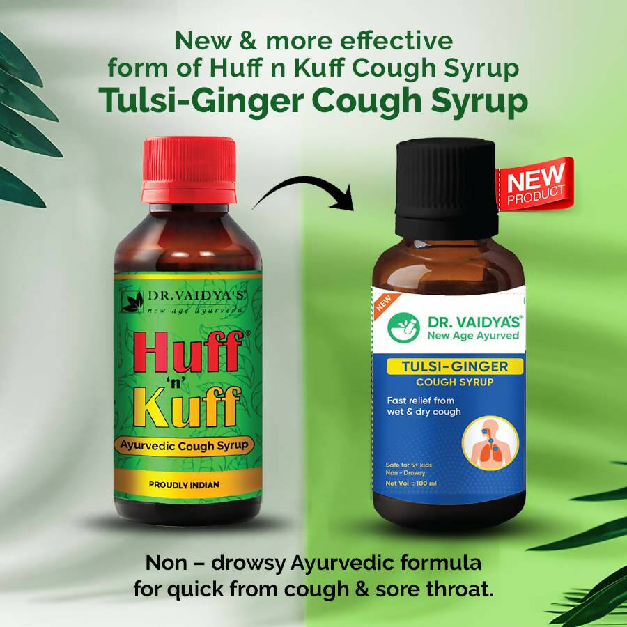 Dr. Vaidya's Tulsi Ginger Cough Syrup | Swadesiicart