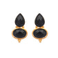 Nuyug 22K Gold Plated Black Embrace Earrings | Swadesiicart