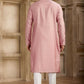 Raivat Ethnic Banarasi Art Silk Mirror Work Kurta Pajama In Dark Pink Colour | Swadesiicart