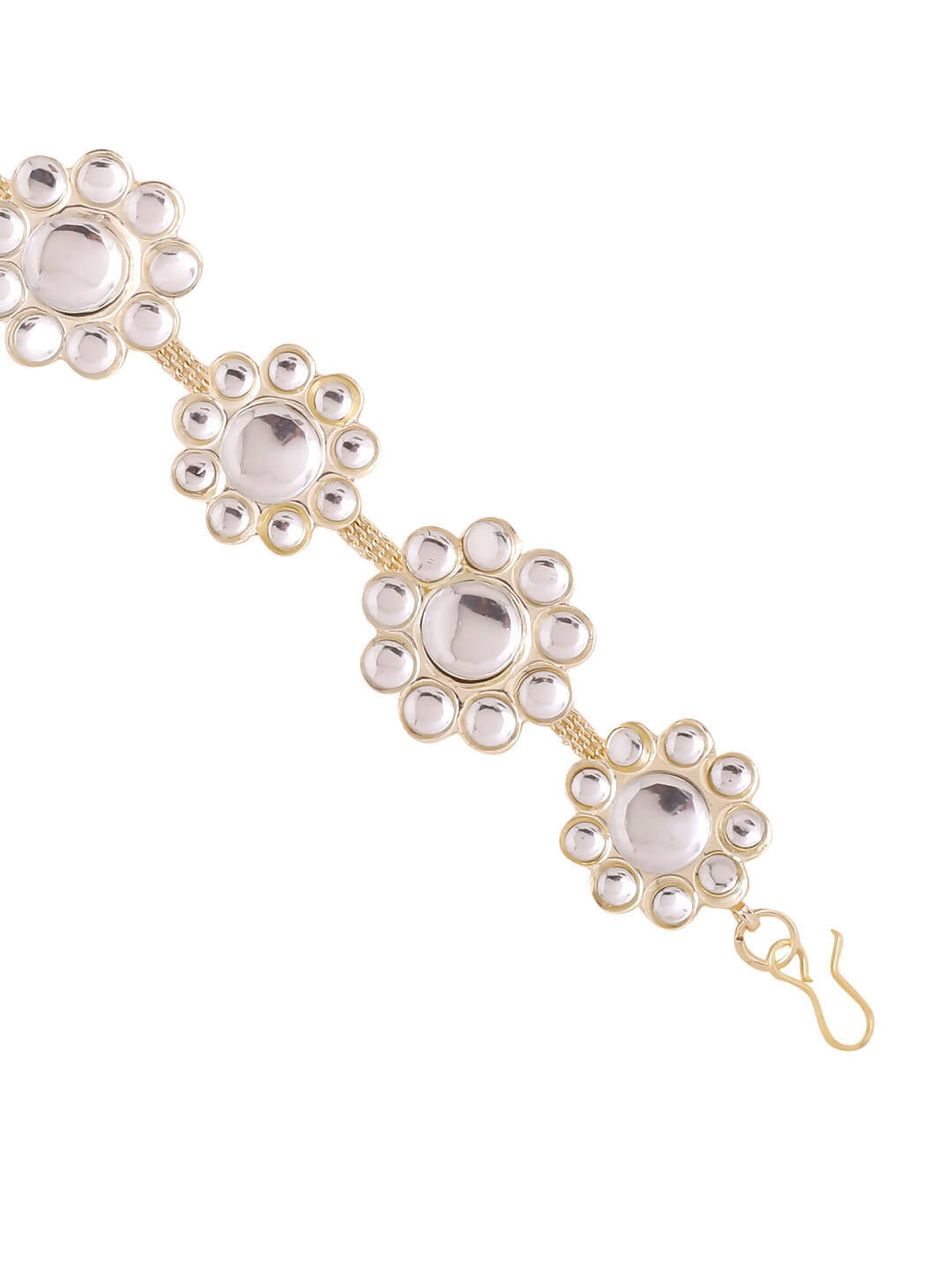 NVR Women's Gold-Polished Traditional Trending Matha Patti | Swadesiicart
