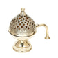 CraftVatika Gold-Toned Dhoop Dani Loban With Handle & Incense Stick Holder Showpiece | Swadesiicart