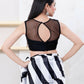 Joban Fashion Black Net Sleeveless Back Open Blouse - Swadesiicart