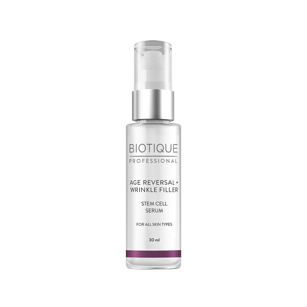 Biotique Professional Age Reversal + Wrinkle Filler Stem Cell Serum | Swadesiicart