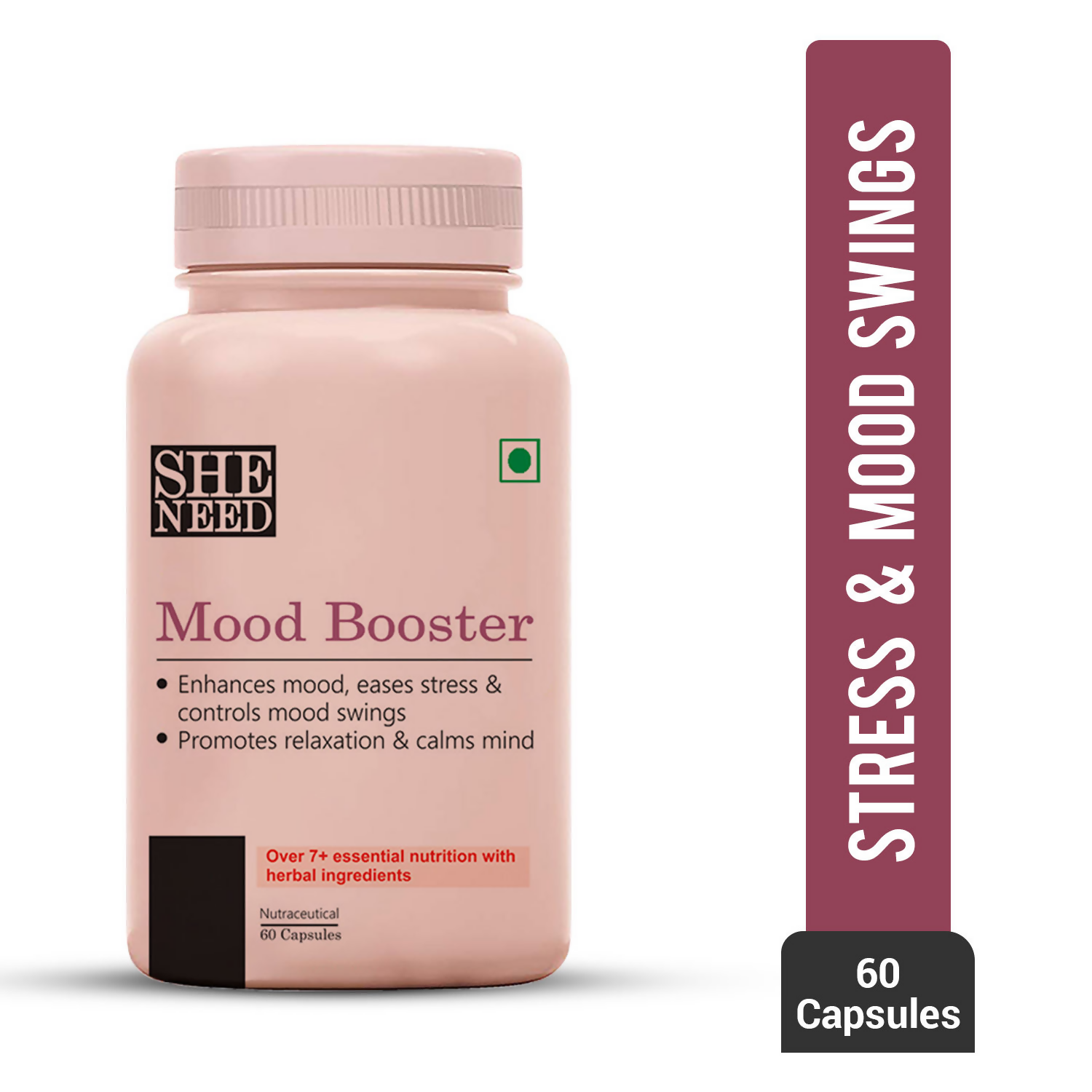 SheNeed Mood Booster For Mood Disorder Supplements Capsules | Swadesiicart