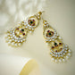 Nuyug 22K Gold-Plated Kundan Studded & Pearl Beaded Layered Chandbalis | Swadesiicart