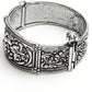Mominos Fashion Kamal Johar Oxidised Silver-Plated Screw Type Handcraft Bracelet