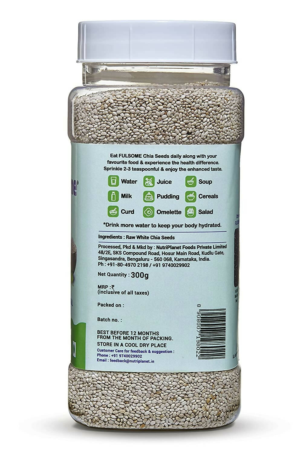 Fulsome Premium White Chia Seeds - Swadesiicart