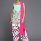 Ahalyaa Women Blue Floral Printed Kurta with Patiala & With Dupatta | Swadesiicart
