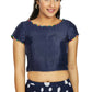 Aastha Fashion Women's Navy Blue Art Silk Designer Party Wear Readymade Blouse