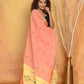 Very Much Indian Handloom Pure Cotton Paithani Dupatta Orange | Swadesiicart