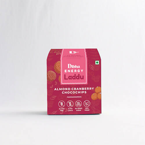 Dibha Almond Cranberry Choco Chips Laddu (Gluten-Free, Vegan, No Added Sugar) | Swadesiicart