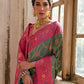 Vishnu Weaves Women's Rama Banarasi Silk Zari Woven Saree with Blouse - Swadesiicart