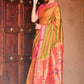 Very Much Indian Handloom Yeola Pure Silk Paithani - Dual Tone Green Pink | Swadesiicart