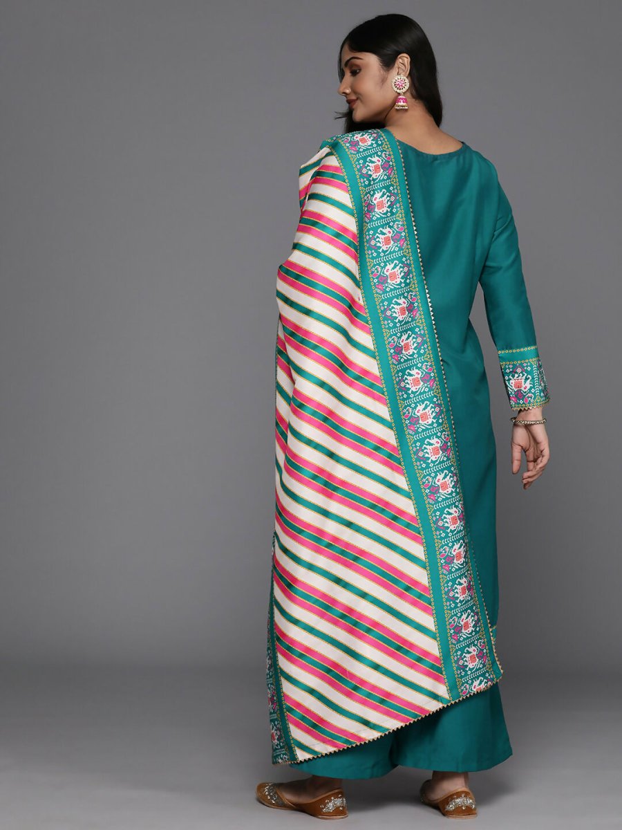 Ahalyaa Women's Traditional wear Kurta Set - Sea Green | Swadesiicart