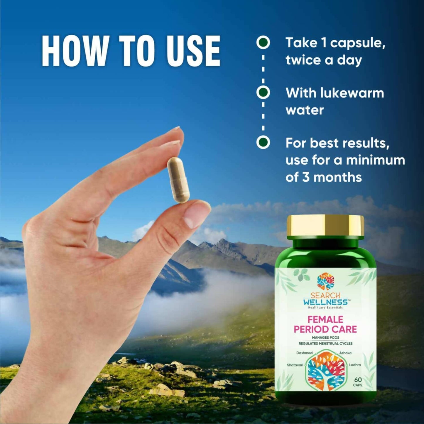 Search Wellness Female Period Care Capsules - Swadesiicart