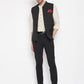 Even Apparels Black Merino Men Woven Nehru Jacket PW668 | Swadesiicart