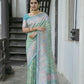 Vishnu Weaves Women's Sea-Green Paithani Silk Saree with Blouse - Swadesiicart