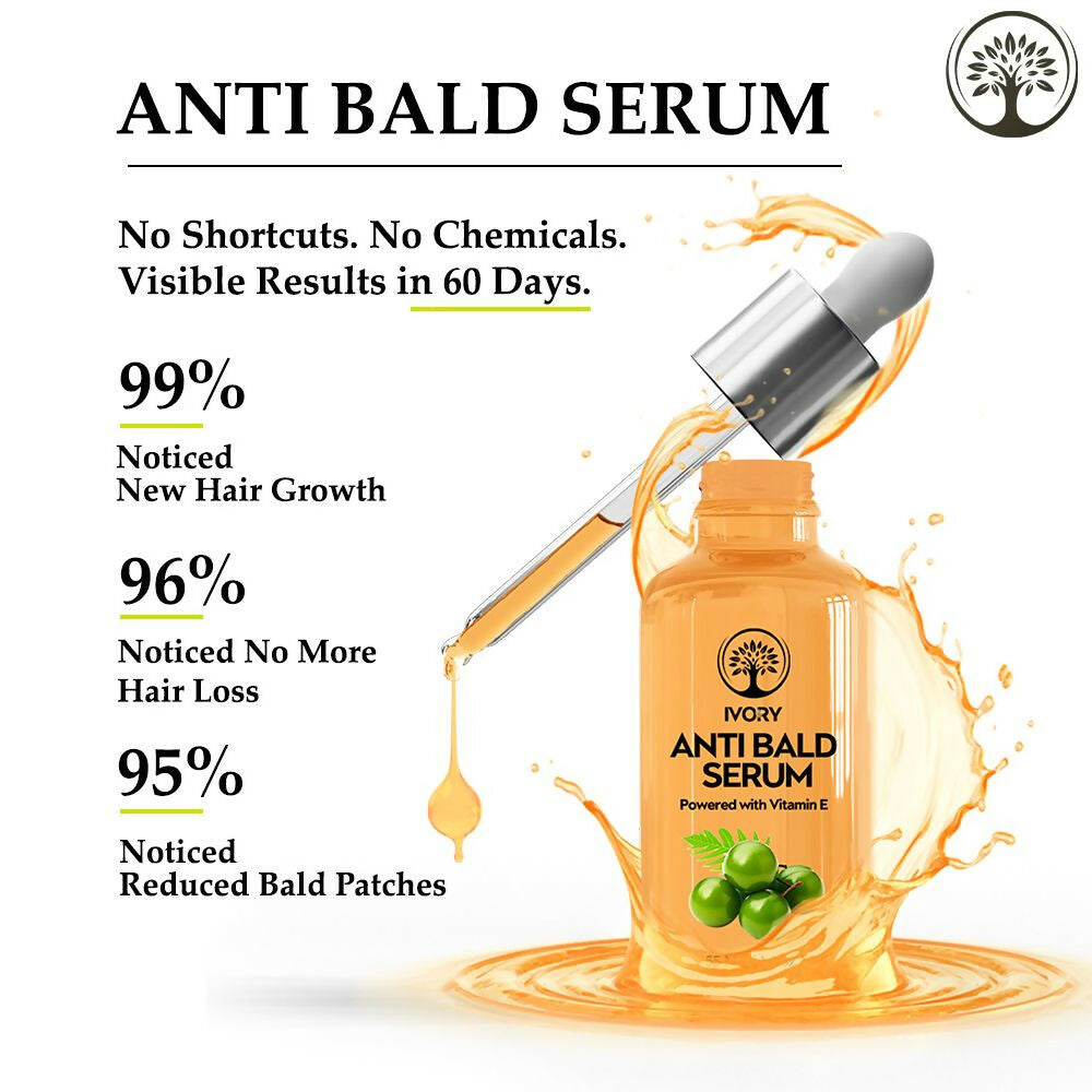 Ivory Natural Bald Serum For Baldness, Hair Thinning And Hair Fall | Swadesiicart