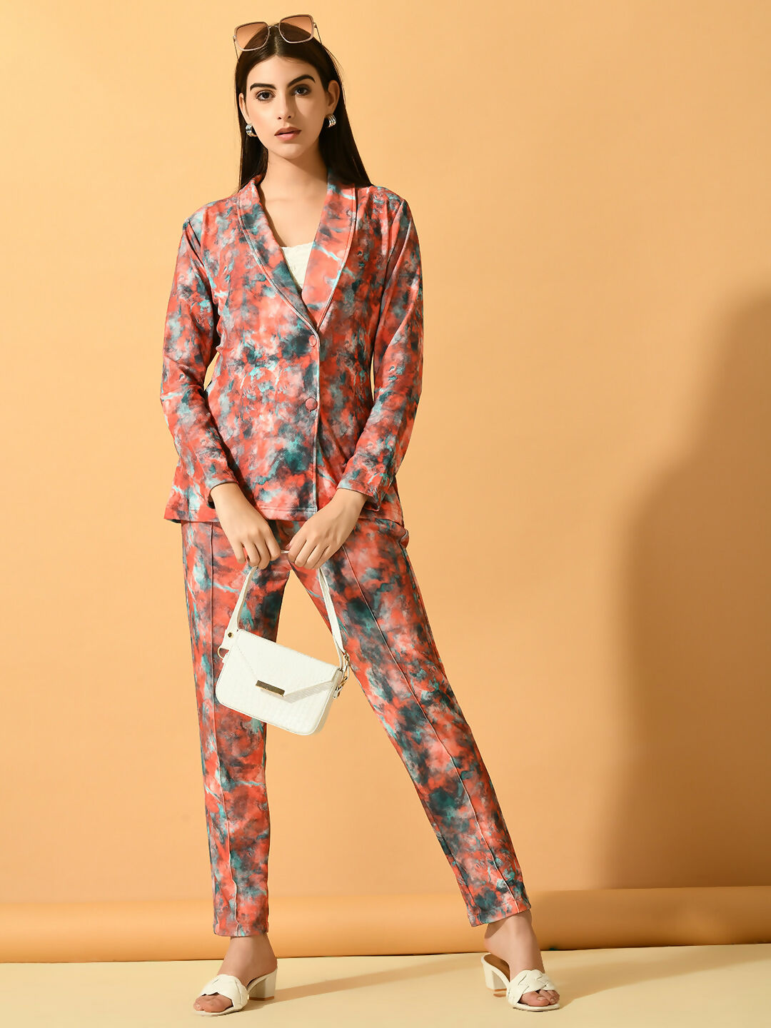 Myshka Women's Multi Printed Coat With Trousers - Swadesiicart