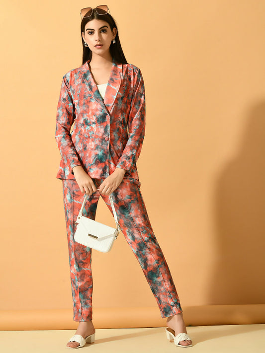 Myshka Women's Multi Printed Coat With Trousers - Swadesiicart