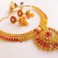 Pink & White Kemp Temple Necklace Set