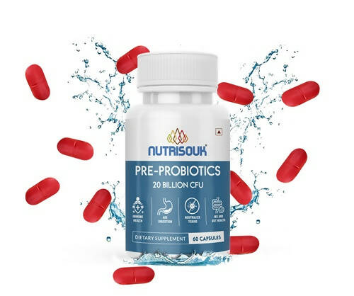 Nutrisouk Pre-Probiotics 20 Billion CFU Capsules - Swadesiicart