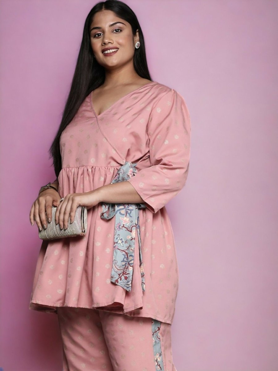 Ahalyaa Women's Traditional wear Tunic - Pink | Swadesiicart