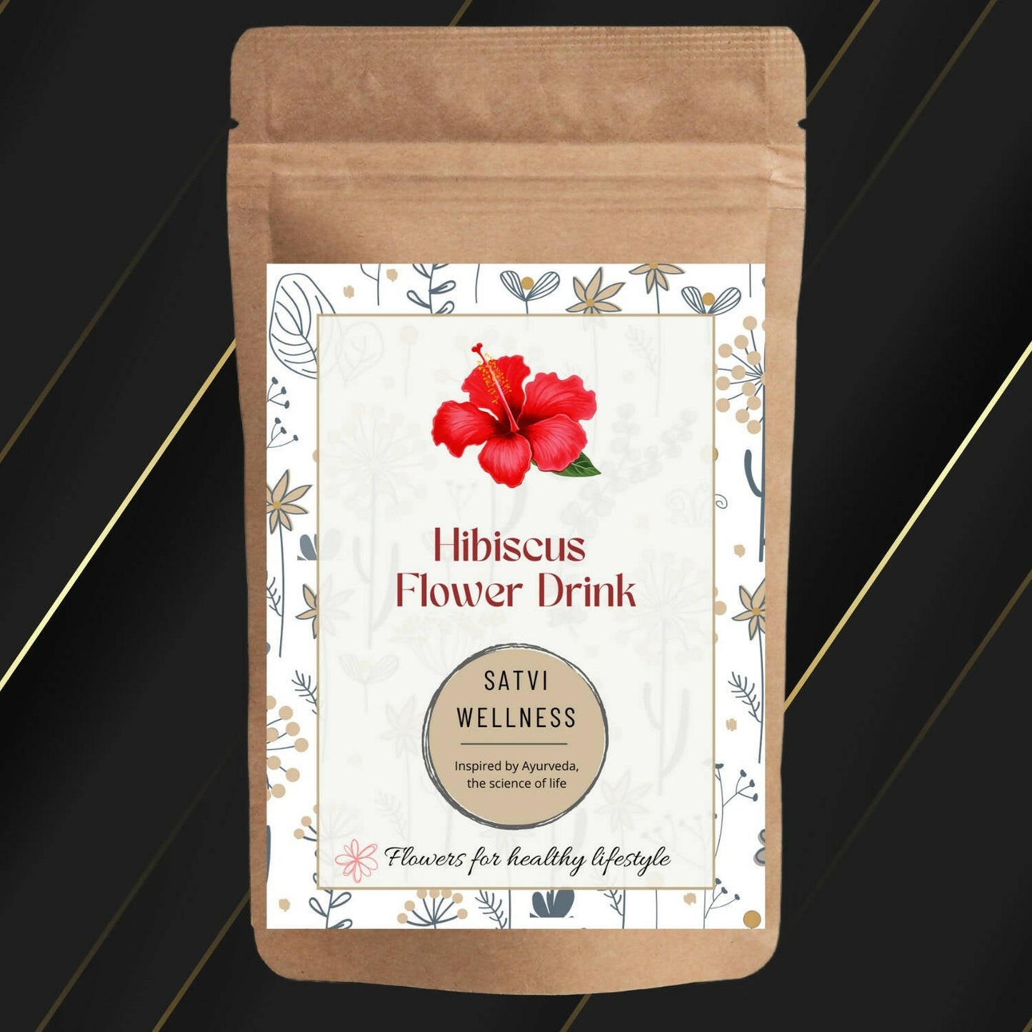 Satvi Wellness Hibiscus Flower Drink | Hibiscus Flower Tea | Hibiscus Tea - Swadesiicart