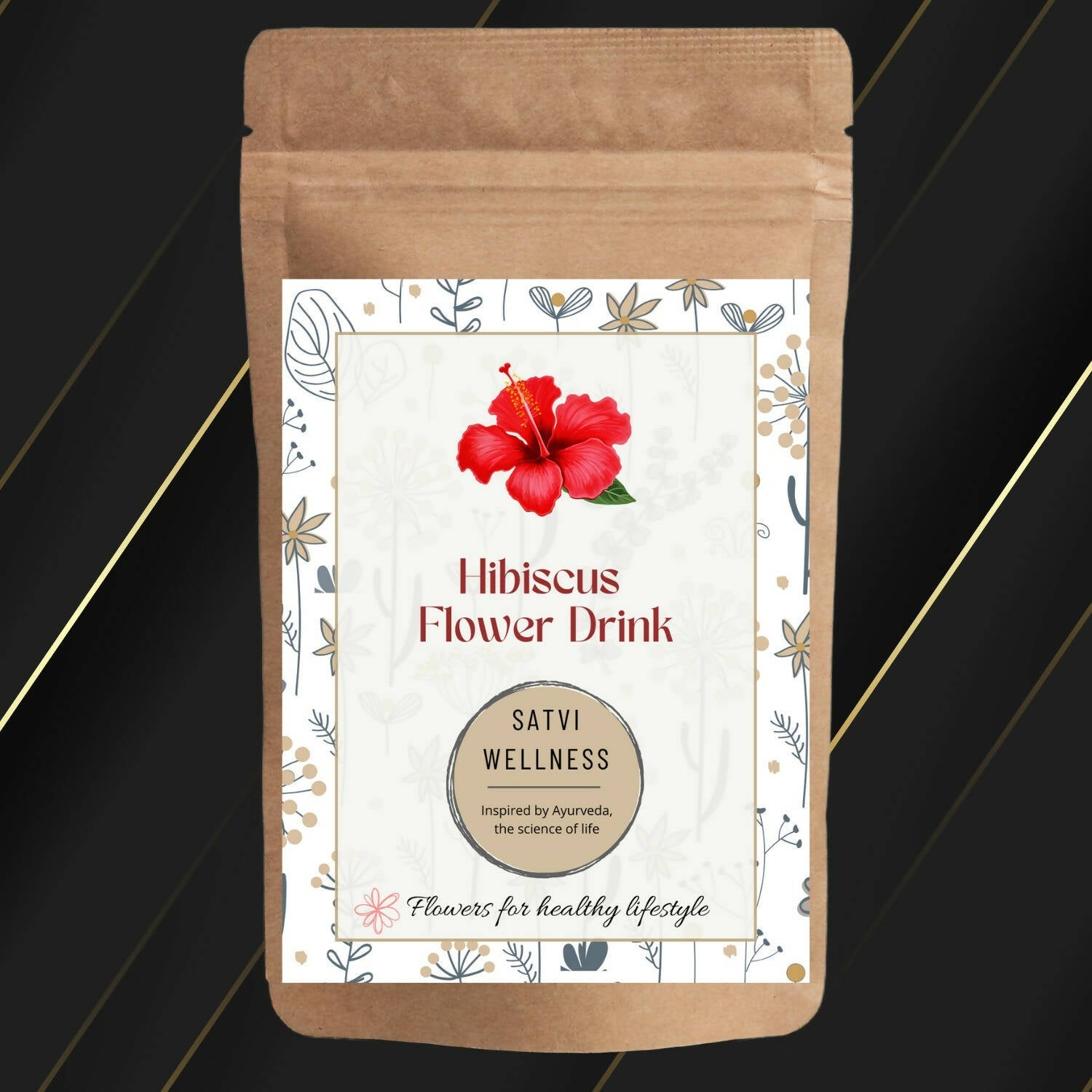 Satvi Wellness Hibiscus Flower Drink | Hibiscus Flower Tea | Hibiscus Tea - Swadesiicart