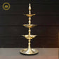 Brass Three-Step Diya - Swadesiicart