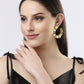 NVR Women Gold-Polished Contemporary Drop Earrings - Swadesiicart