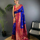 Joban Fashion Banarasi Royal Blue Woven Soft Silk Saree | Swadesiicart