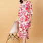 Joban Fashion Red Cotton Printed & Hand Work Co-ord Set - Swadesiicart