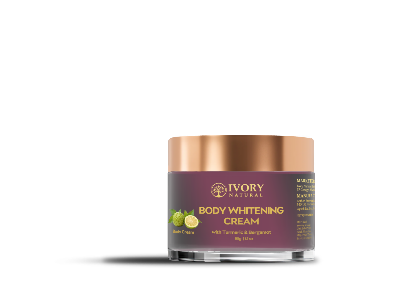 Ivory Natural Body Whitening Cream - Achieve Even Skin Tone And Smooth Texture For A Radiant Glow | Swadesiicart