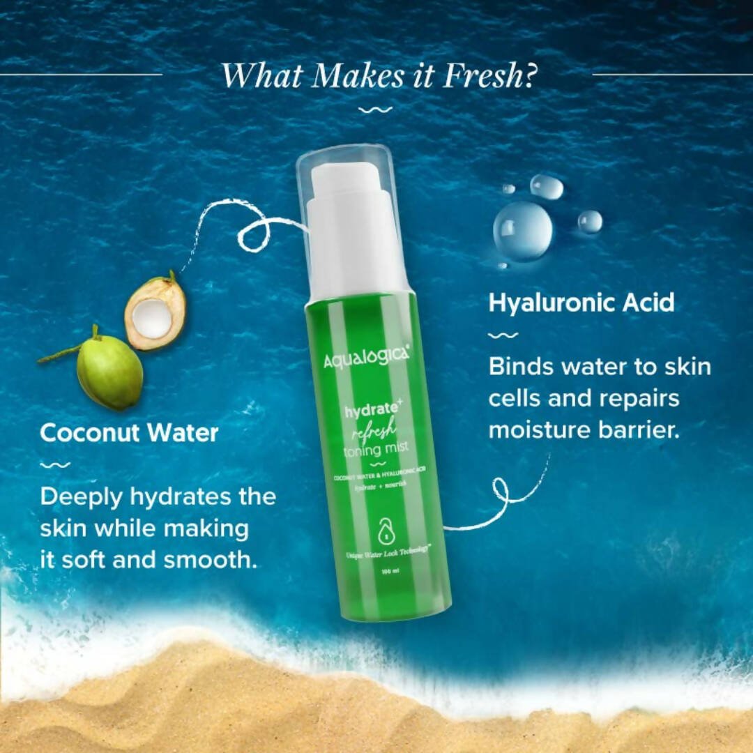 Aqualogica Hydrate+ Refresh Toning Mist - Swadesiicart