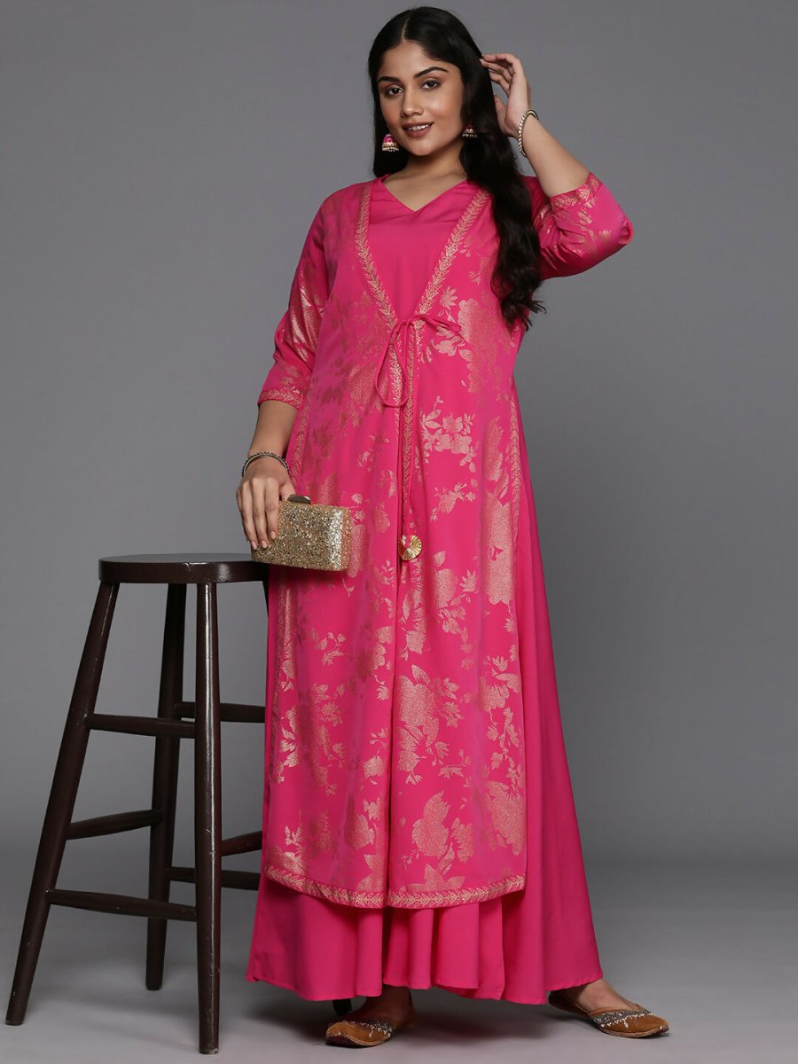 Ahalyaa Women's Traditional wear Ethnic Dress - Pink | Swadesiicart